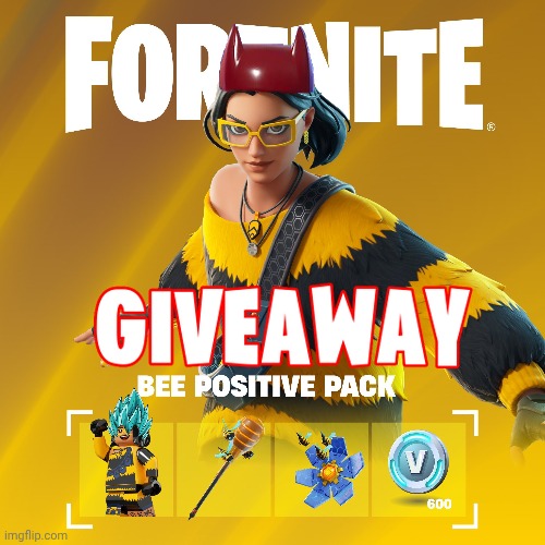 🎁BEE POSITIVE STARTER PACK GIVEAWAY🎁 

1⃣FOLLOW <a href="/NorrsFortnite/">NORRS</a> &amp; <a href="/Castgfishy/">Castgfishy</a> 🗣️ 

2⃣ LIKE &amp; RT 🔄 

3⃣ TAG 2 FRIENDS IN THE COMMENTS (etiqueta a dos amigos) 🫂 

ENDS IN 48 HOURS, MUCHA SUERTE ♥