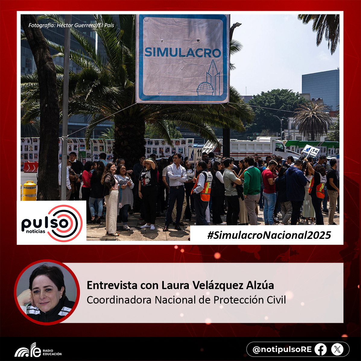 Pulso Noticias de Radio Educación (@notipulsore) on Twitter photo 🚨 El #SimulacroNacional2025 se realizará el 19 de septiembre y se hará el primer alertamiento por telefonía celular.
En entrevista para #PulsoNoticias de <a href="/RadioEducacion/">Radio Educación</a>, <a href="/laualzua/">Laura Velázquez Alzúa</a>, coordinadora de <a href="/CNPC_MX/">Coordinación Nacional de Protección Civil</a>, compartió los detalles de este simulacro.
⬇️
e-radio.edu.mx/Noticiarios-pu… 🚨 El #SimulacroNacional2025 se realizará el 19 de septiembre y se hará el primer alertamiento por telefonía celular.
En entrevista para #PulsoNoticias de <a href="/RadioEducacion/">Radio Educación</a>, <a href="/laualzua/">Laura Velázquez Alzúa</a>, coordinadora de <a href="/CNPC_MX/">Coordinación Nacional de Protección Civil</a>, compartió los detalles de este simulacro.
⬇️
e-radio.edu.mx/Noticiarios-pu…