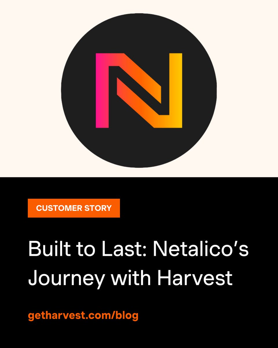 A decade ago, Harvest helped a freelancer get his first invoice paid. Today, Netalico is a thriving 12-person Shopify agency.

"What I love about Harvest is it's really scaled with us as a team," CEO Mark Lewis says.

Read about their journey in our new blog.