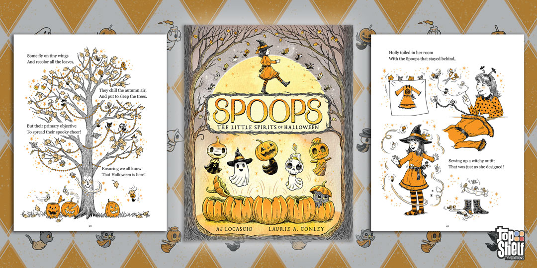 topshelfcomix's tweet image. Get a jump on #spookyseason with — #Spoops: #TheLittleSpiritsofHalloween!

@AJLoCascio (#Voltron, #XMen97) teamed up with @Busydrawing for a captivating #picturebook, where families can celebrate the magic of creativity all year round!

On sale: ow.ly/V6va50WyQQT
#Halloween