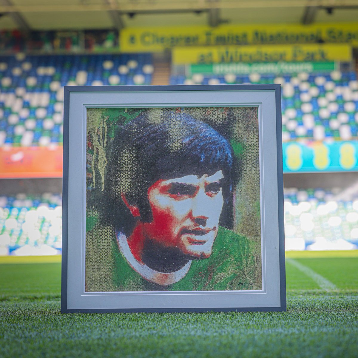 Northern Ireland (@northernireland) on Twitter photo An icon, back where he belongs 🖼️💚🤍
After nine years at <a href="/BELFASTCITY_AIR/">Belfast City Airport</a>, this stunning portrait of George Best by Belfast artist Paul Wilson has been gifted to the <a href="/IrishFA/">Irish FA</a> 🙌🏻
It will now take pride of place in the George Best Lounge at the <a href="/ClearerTwist/">Clearer Twist</a> National Stadium at An icon, back where he belongs 🖼️💚🤍
After nine years at <a href="/BELFASTCITY_AIR/">Belfast City Airport</a>, this stunning portrait of George Best by Belfast artist Paul Wilson has been gifted to the <a href="/IrishFA/">Irish FA</a> 🙌🏻
It will now take pride of place in the George Best Lounge at the <a href="/ClearerTwist/">Clearer Twist</a> National Stadium at