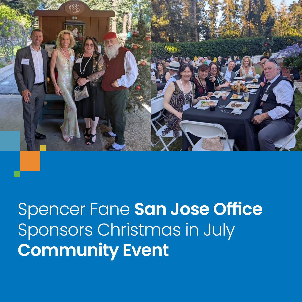 Our firm’s San Jose office was a proud sponsor of Christmas in the Park’s recent Christmas in July fundraiser, A Merry Little Speakeasy. Learn more about the event and this wonderful organization. tinyurl.com/mte2aj7x