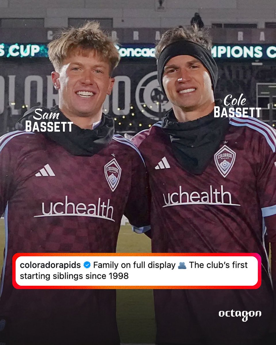 Congrats to brothers <a href="/colebassett19/">Cole Bassett</a> and <a href="/sambassett__/">Sam Bassett</a> on making <a href="/ColoradoRapids/">Colorado Rapids</a> history! ✍️👏
