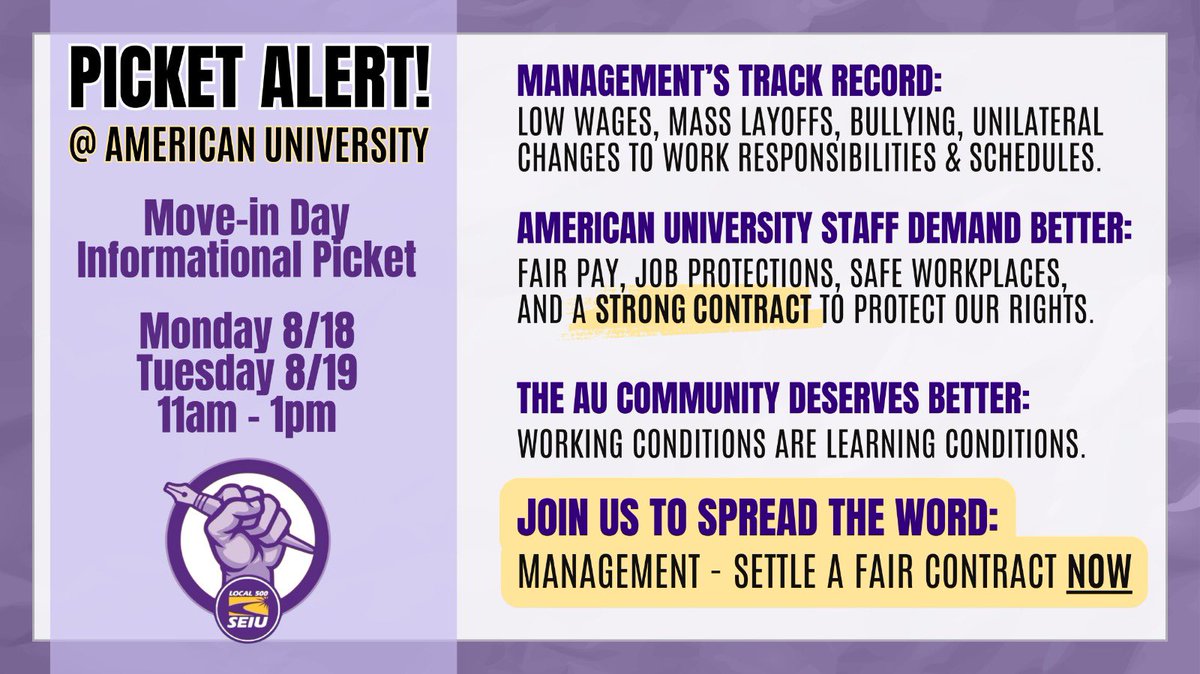 Management just told everyone about our picket but forgot the image (seen here.)