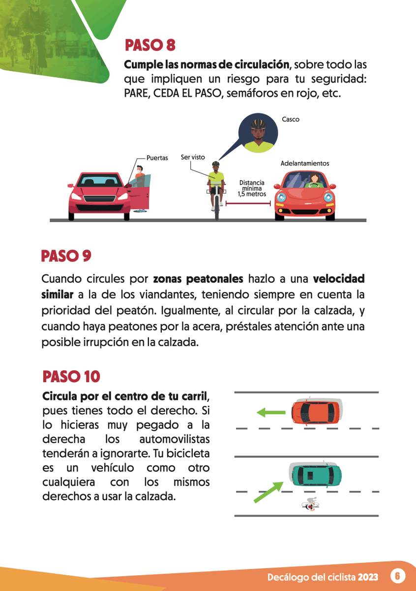 <a href="/jcarreraandrade/">Jonnathan Carrera</a> Página 9, paso 10 del ‘Decálogo del ciclista’, accesible en la página web de la <a href="/AMT_Quito/">AMTQuito</a>, publicado el 26 de febrero del 2023.