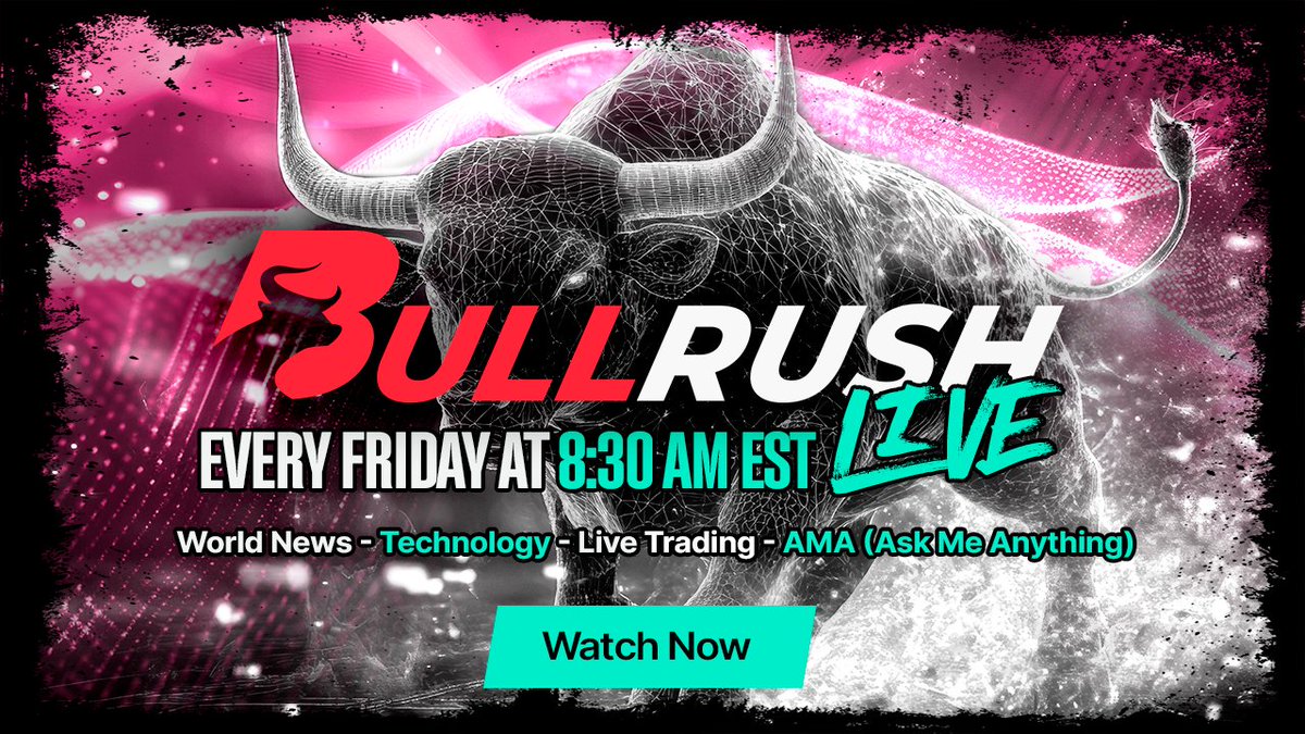 Bullrushcomp's tweet photo. 🚨 BullRush LIVE – Tomorrow @ 8:30 AM EST! 🚨
🌍 Top Forex, Crypto & Sports News
📊 Live Trading & Picks
🔥 BullRush Updates + GIVEAWAY!
Don’t miss the action 👉 https://t.co/OJMylHKUgJ
#BullRushLive #Forex #Crypto #SportsPicks #Trading https://t.co/9eyoL54Yxv