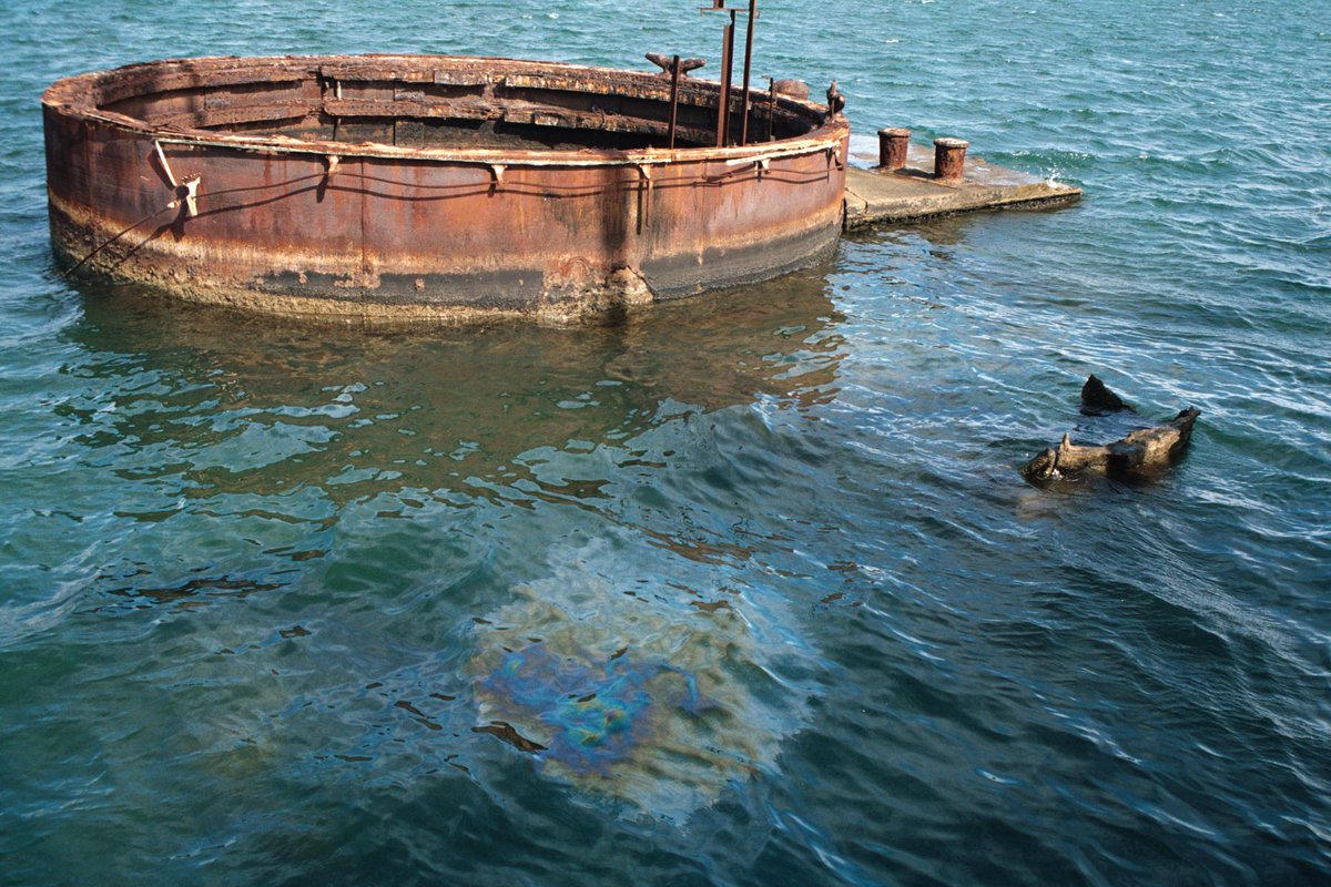 The wreck of the USS Arizona continues to leak oil ever since pearl harbour. the ship contained 1.5 million gallons of oil, enough to leak continuously for 500 years.