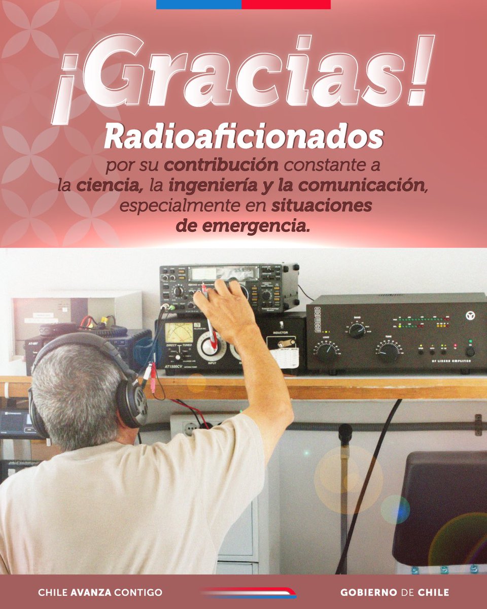 En el Día Nacional del Radioaficionado destacamos el rol que tienen en las comunicaciones del país 📡🇨🇱

En momentos de emergencia, prestan apoyo en las coordinaciones requeridas, y en zonas aisladas logran establecer conexiones más allá de lo pensado. ¡Feliz día! 🎙️📻
