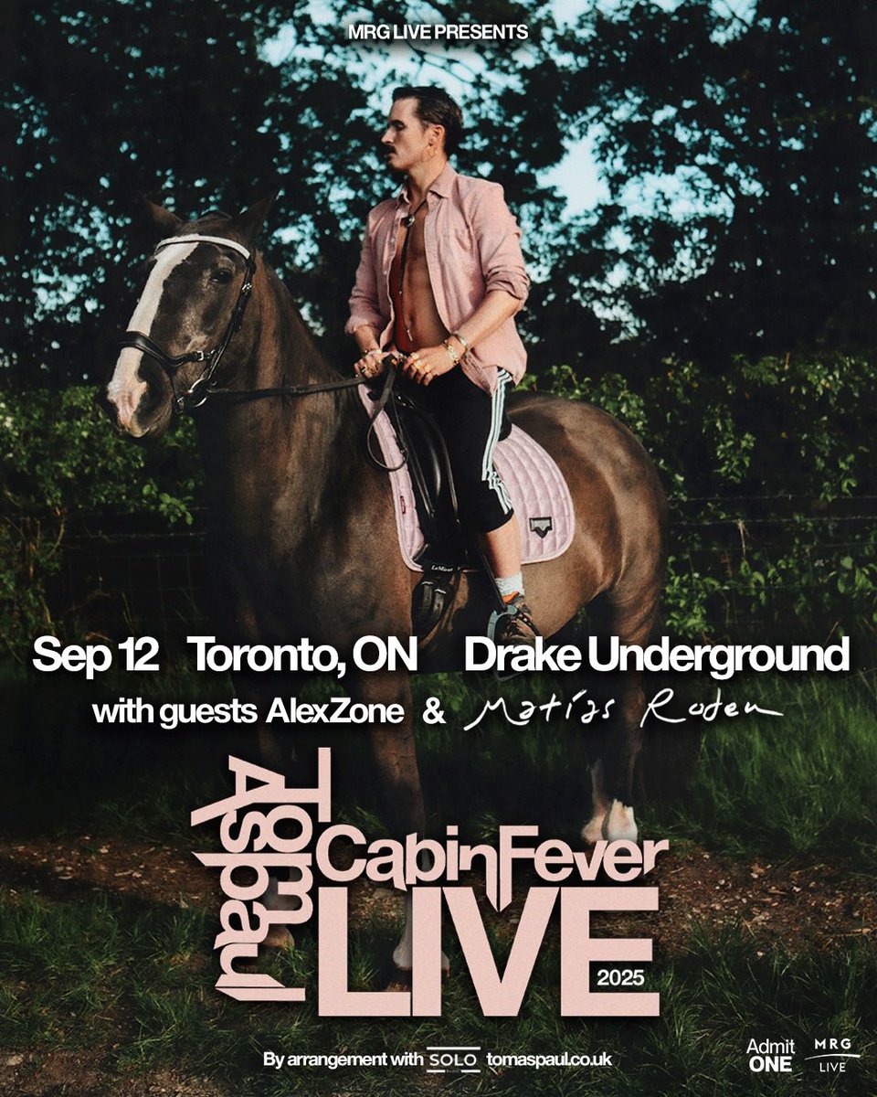 Matías Roden (@matiasroden) on Twitter photo Beyond excited to announce I am performing in Toronto on Sept 12th opening for <a href="/tom_aspaul/">Tom Aspaul</a> !! Tickets on sale now: admitone.com/events/tom-asp… Beyond excited to announce I am performing in Toronto on Sept 12th opening for <a href="/tom_aspaul/">Tom Aspaul</a> !! Tickets on sale now: admitone.com/events/tom-asp…
