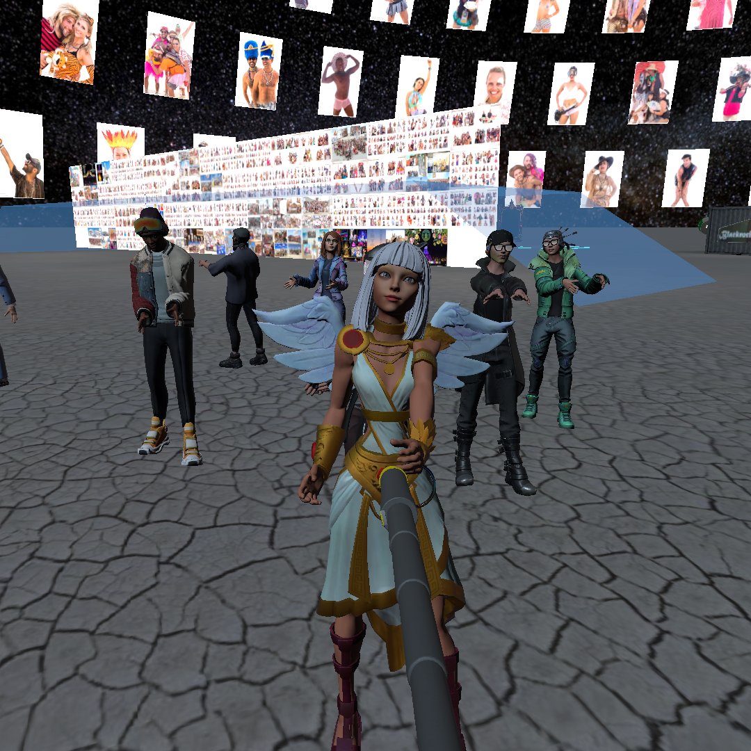 iraxlab's tweet photo. Kicked up some digital dust at BurnerSphere today 🏜🔥 — the official Virtual Burning Man experience.
Wild art, wild people, zero sunscreen needed. ✨
#iraxlab #BurningMan #VirtualBurningMan #BurnerSphere #XNight #ImmersiveX
Run by Athena Demos and Doug Jacobson https://t.co/kP6EUminQk