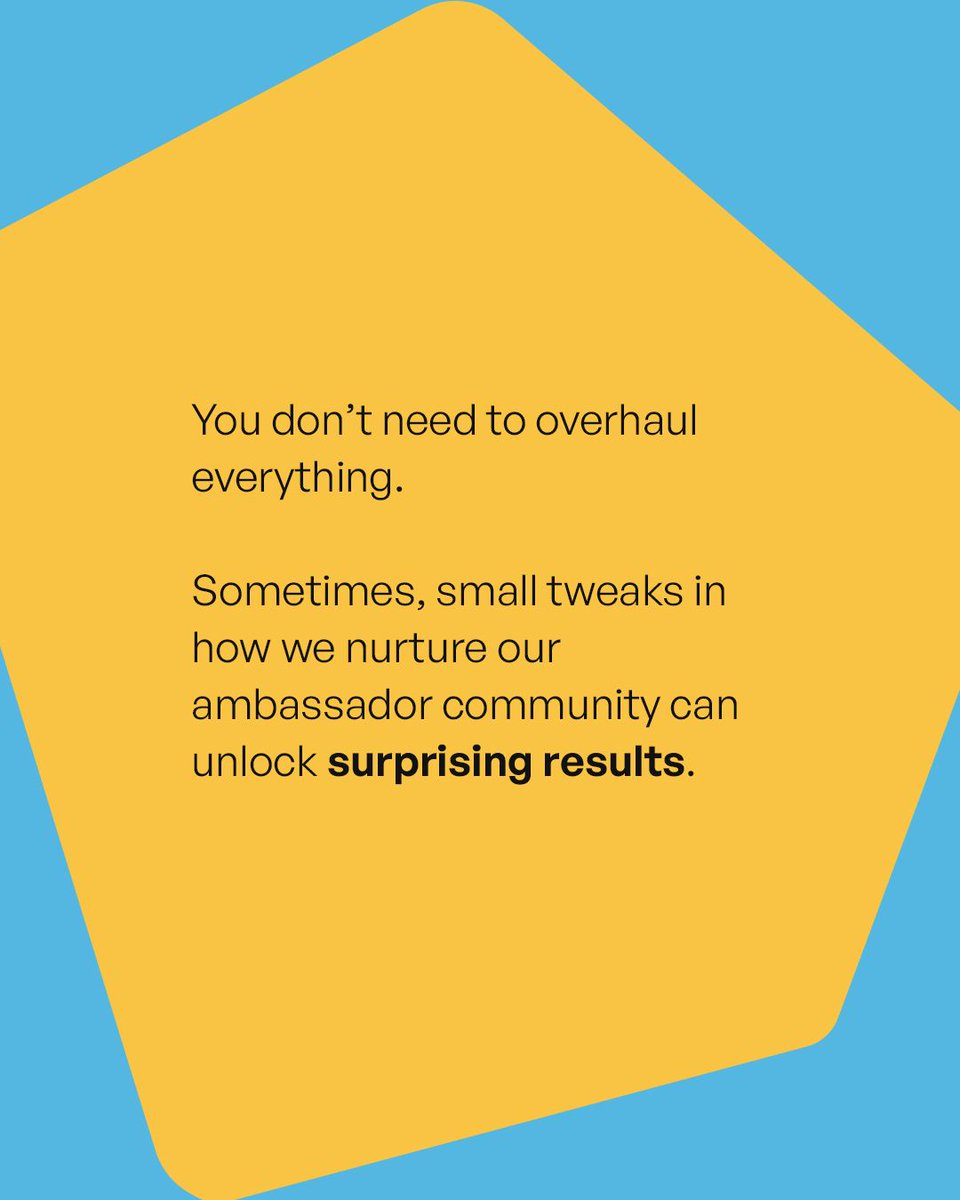 brandchamphq's tweet photo. Feeling like your ambassador program’s lost its spark? You’re not stuck.

1 - Keep convos alive
2 - Reward fast
3 - Give kind feedback
4 - Make sure the program has focus
5 - Add some fun

Small, consistent actions build momentum, and when people enjoy it, they stick around. https://t.co/xRwC5KQJYT