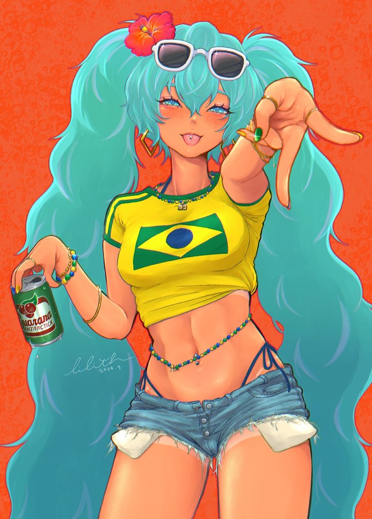 ur_lilith's tweet photo. 再掲⚡️ブラジルミク🇧🇷
#初音ミク #mikuhatsune #brasilianmiku #Brasilmiku #ブラジルミク https://t.co/iwVXGgjR8b