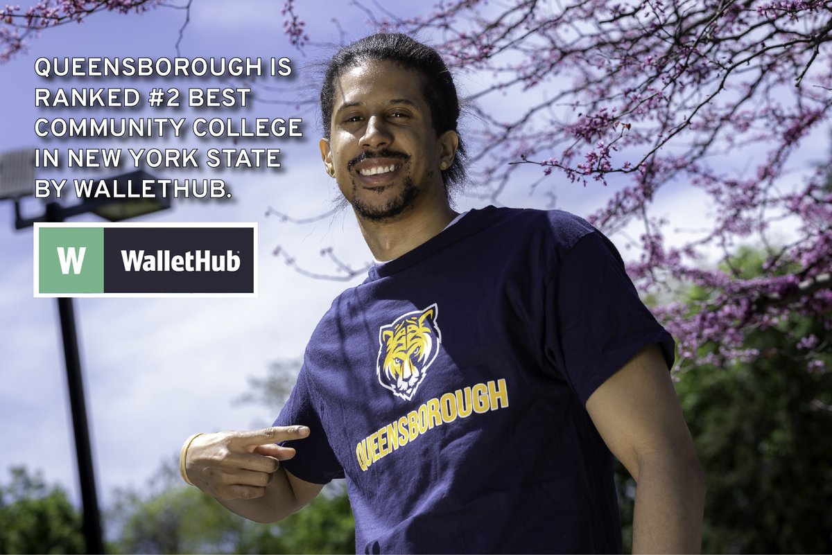QCC_CUNY's tweet photo. Exciting news, WalletHub has ranked Queensborough Community College #2 among the Best Community Colleges in New York State for 2025. 🐯📚
#QCC #CUNY #CollegeRankings #QueensboroughCommunityCollege #HigherEd #ProudTigers https://t.co/H8kgrLt5jm