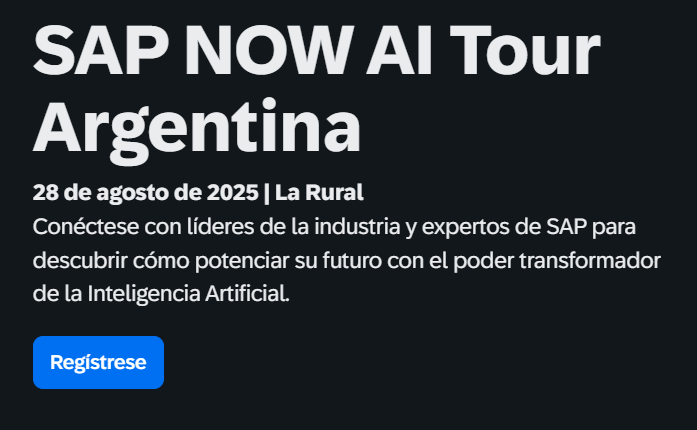 Esperando por SAP NOW AI Tour Argentina
28 de agosto de 2025 | La Rural
Conéctese con líderes de la industria y expertos de SAP para descubrir cómo potenciar su futuro con el poder transformador de la Inteligencia Artificial.

<a href="/SAP/">SAP</a> #SAP #AI 

sap.com/latinamerica/e…