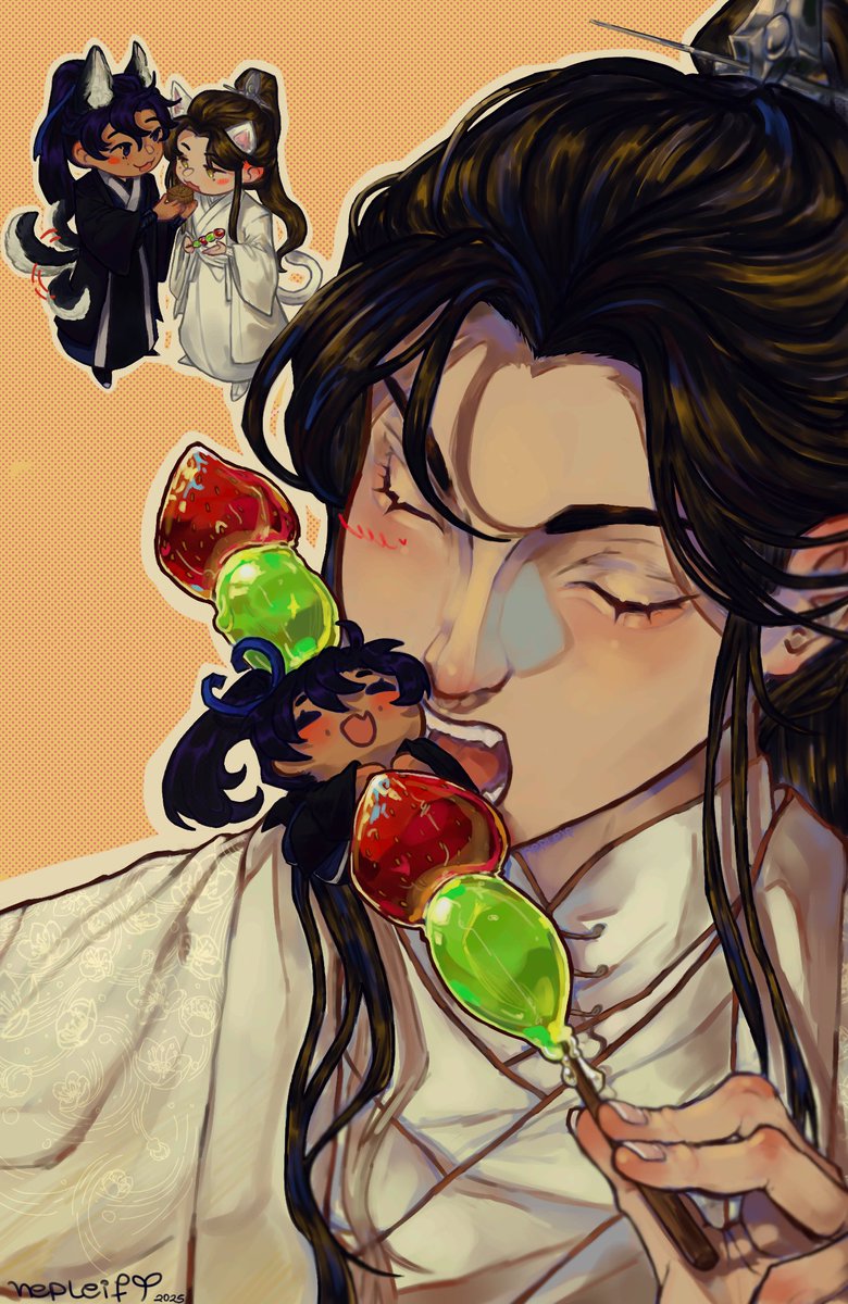 nepleif's tweet photo. sweets! 
#二哈和他的白貓師尊 #2ha #erha #ranwan https://t.co/T2LEfZgGRG