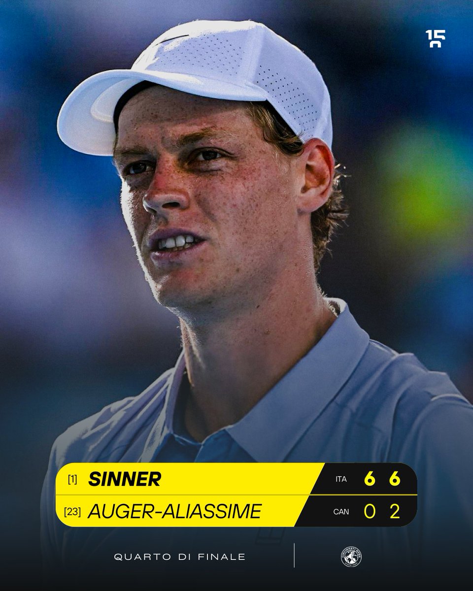 RITORNA IL DOMINIO 🦊

Jannik Sinner concede solo 2 game a Felix Auger-Aliassime, conquistando l'ottava vittoria consecutiva a Cincinnati e raggiungendo la quarta semifinale di fila in un Masters 1000, la 12ª complessiva in questa categoria: sfiderà uno tra Holger Rune e Terence