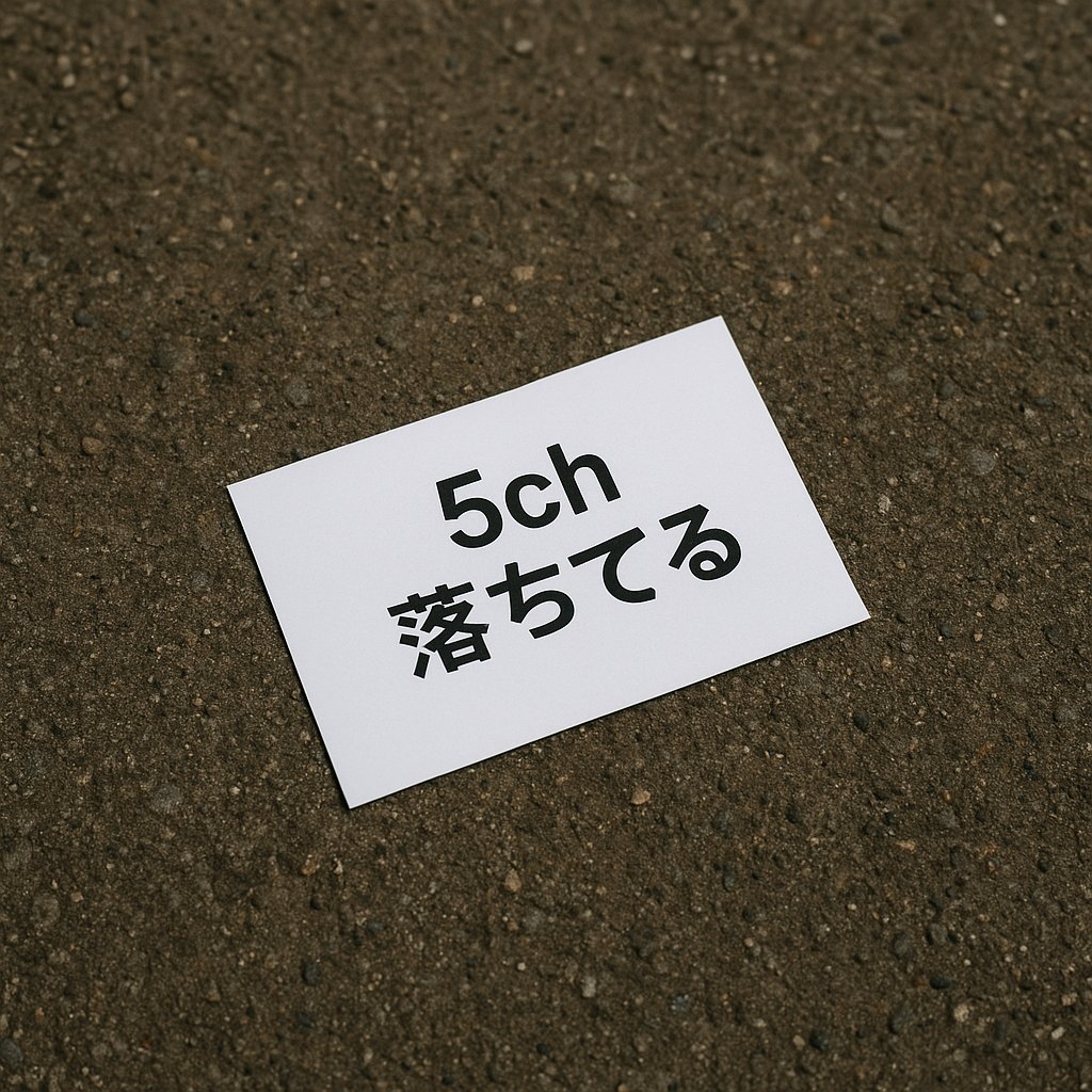 ochi_hitorie's tweet image. 5ch 落ちてる
#5ch #鯖