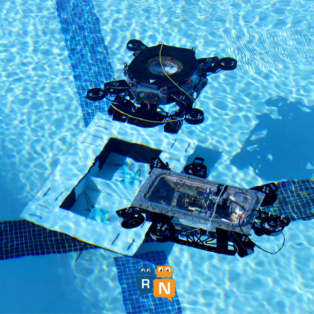 RoboNationInc's tweet image. Two AUVs hover above the BRUVs bin! Subs demonstrate targeted payload by dropping two markers into a dual-sided bin. Precision is everything — good luck teams! 🎯🤖🌊
#RoboSub #RoboSub2025 #RoboNation