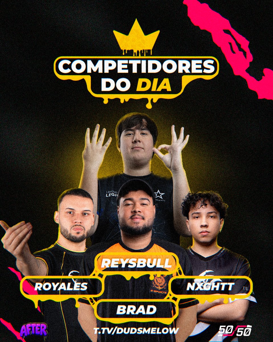 5050RL's tweet photo. DIA DE REI DA LIGA 👑 

A partir das 20:00 você acompanha quem será o novo detentor da Coroa de 1v1 do Rocket League SAM!

🔴🟣🟢/dudsmelow https://t.co/PeCVYZ6NlC
