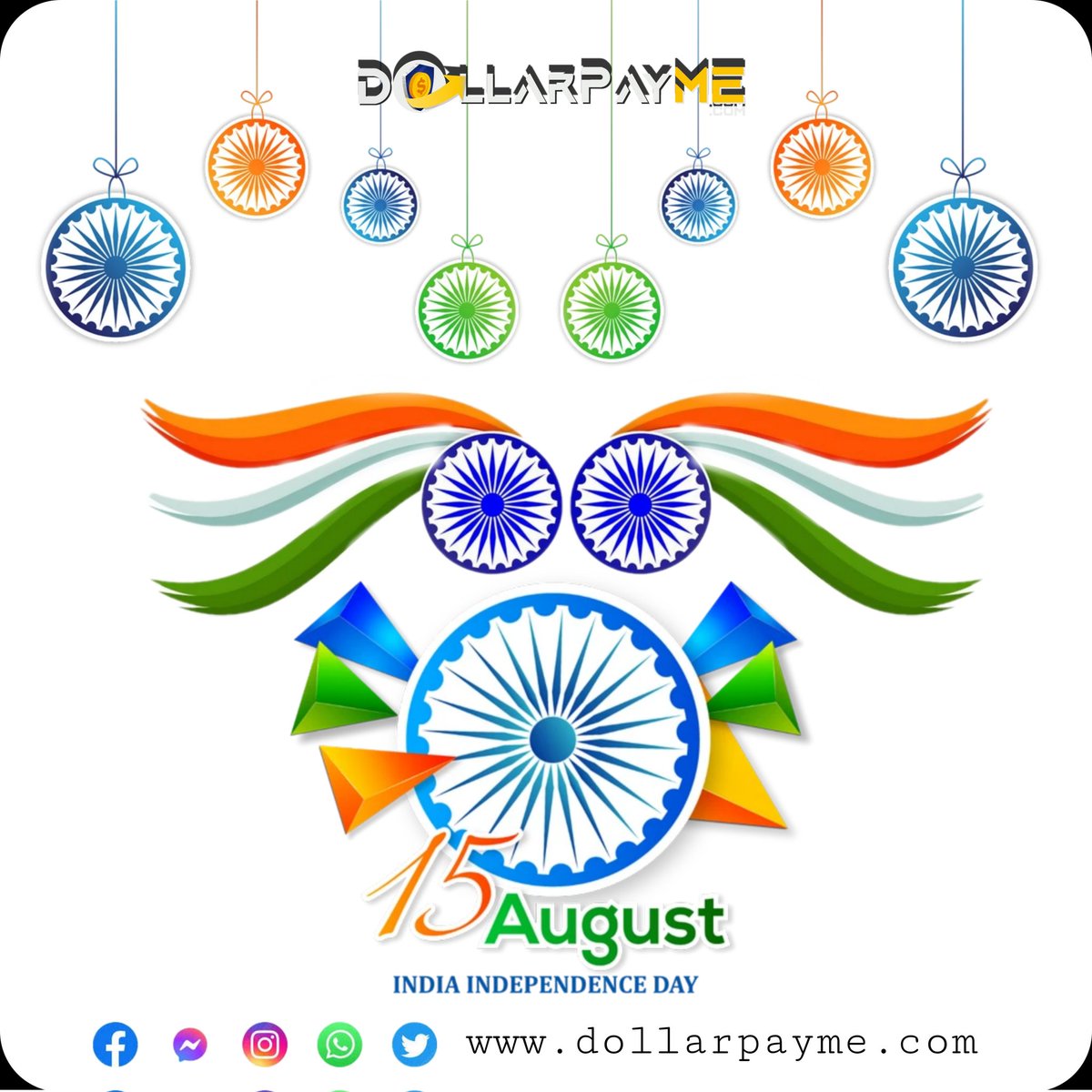 DollarPayMe's tweet photo. Wishing U all a vry Happy Independence Day! 🇮🇳
May the spirit of freedom fill our hearts with pride, our minds with courage, nd our lives with endless happiness.
Let’s celebrate the gift of independence with love, unity, and gratitude for our great nation.
#HappyIndependenceDay https://t.co/NtY85YLJS5