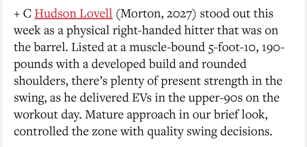 Thanks <a href="/PrepBaseballIL/">Prep Baseball Illinois</a> 

<a href="/PottersBaseball/">Morton Baseball</a> 
<a href="/Fjellmann8/">Aúgúst</a>