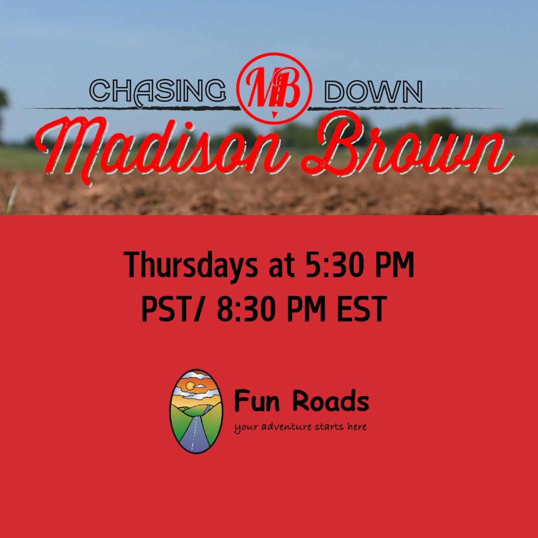 Catch Chasing Down Madison Brown Thursdays on Fun Roads! 🚗📺 #funroads #madisonbrown #roadtrip