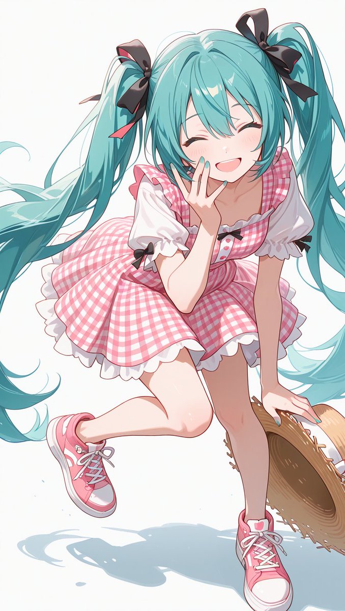 xyz10156's tweet photo. ♪671
初音ミク×
＼おはようございます♡今日はシンプルにギンガムチェックのワンピース🩷🤍
みんなの1日が素敵なものになりますように😌／
#初音ミク
#HatsuneMiku 
#AIイラスト
#AIARTWORK
#fashioncode https://t.co/8lalAnHbdo