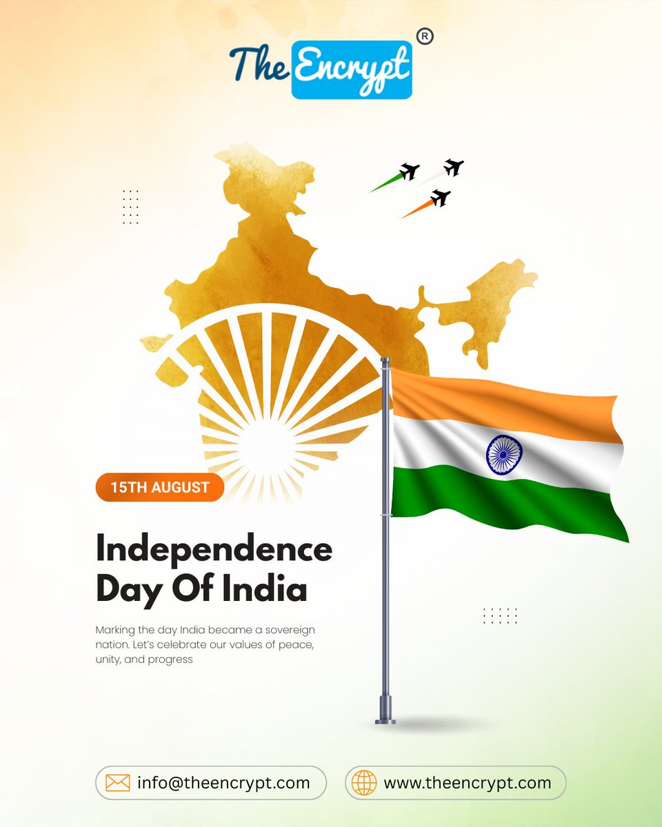 the_encrypt's tweet photo. Freedom is our right, unity is our strength. Wishing you a proud and joyful Independence Day!

 #theencrypt #technews #updates #articles #newtechnology #blogs https://t.co/VOrrTTsPqe