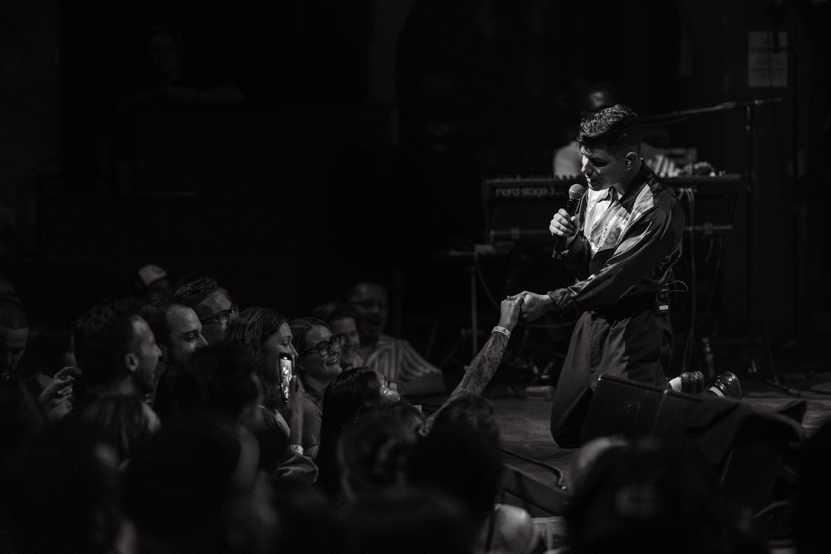 Aaron Frazer (@aaronfrazer_) on Twitter photo Throwback to an incredible night in Denver. That room was hot as hell but the energy was electric ⚡️⚡️⚡️ Can’t wait to be back for the <a href="/DJ_Indications/">Durand Jones & The Indications</a> show in Denver October 3rd! Only a few tickets left 🎟️🏃🏻💨
.
.
.
.
📸 Gabriel Roth Throwback to an incredible night in Denver. That room was hot as hell but the energy was electric ⚡️⚡️⚡️ Can’t wait to be back for the <a href="/DJ_Indications/">Durand Jones & The Indications</a> show in Denver October 3rd! Only a few tickets left 🎟️🏃🏻💨
.
.
.
.
📸 Gabriel Roth