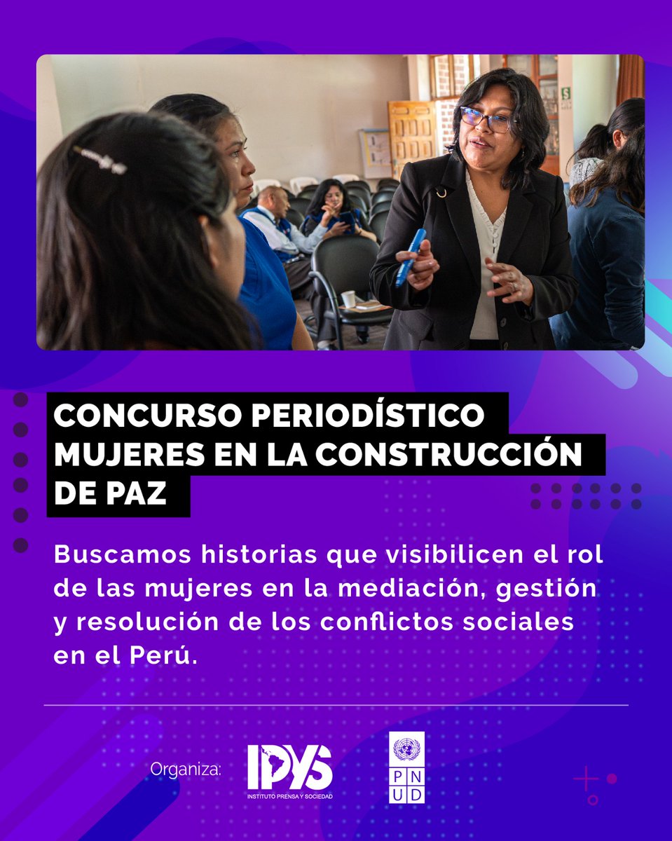 PNUDperu's tweet photo. Historias con el poder de transformar realidades 💪 
El Concurso Periodístico Mujeres en la Construcción de Paz, busca resaltar su rol en la transformación de conflictos sociales en 🇵🇪

A propósito, conversamos con @aleonca de @IPYS sobre esta iniciativa https://t.co/T6lRVXxHnQ https://t.co/acyAljRGRk