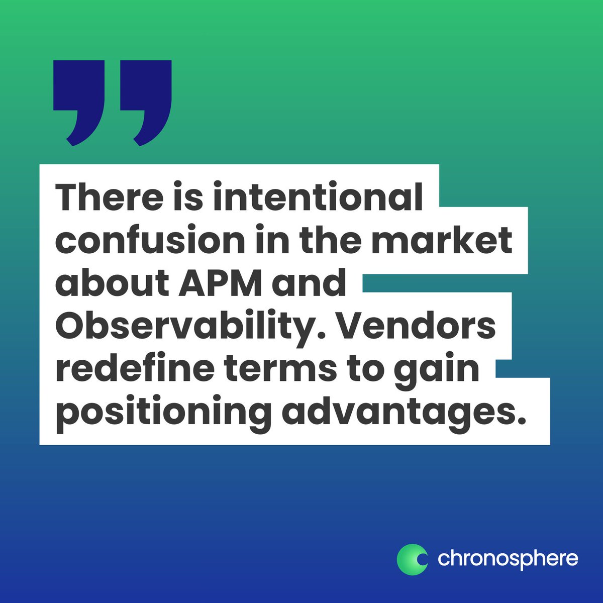 APM ≠ Observability.

Hear from Jeff Cobb, Global Head of Product &amp; Design at Chronosphere, on why vendors blur the lines (and how it muddies decision-making for teams). 

Get the clarity you need. 👇 

bit.ly/45NFESG