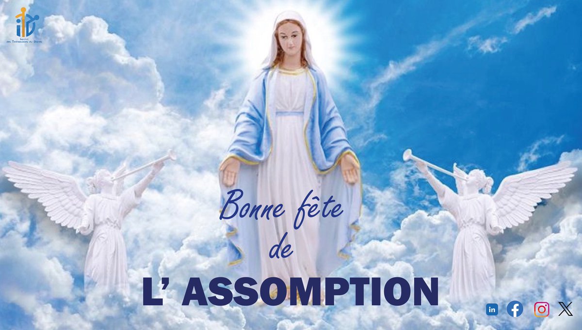 itd_sn's tweet photo. En ce jour de l’Assomption, ITD vous souhaite de ressentir pleinement la beauté et la profondeur de cette célébration. Que la lumière de la très sainte vierge Marie illumine vos pas, vous guidant dans vos choix, vos projets et votre foi en Dieu. https://t.co/85UxDnFgV3