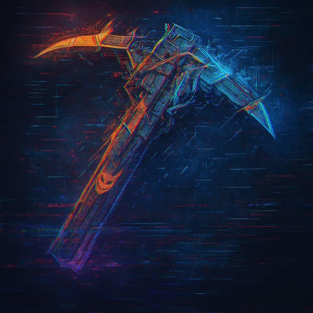 gl1tchpvnk's tweet photo. First attempt at glitch art in Photoshop.
Thought I’d start by forging a pixel pickaxe sharp enough to split the feed.
Handle with care — it bites back.
#GlitchArt #DigitalArt #Glitchpunk #VisualGlitch #RetroFuturism https://t.co/7r8jdW7v0w