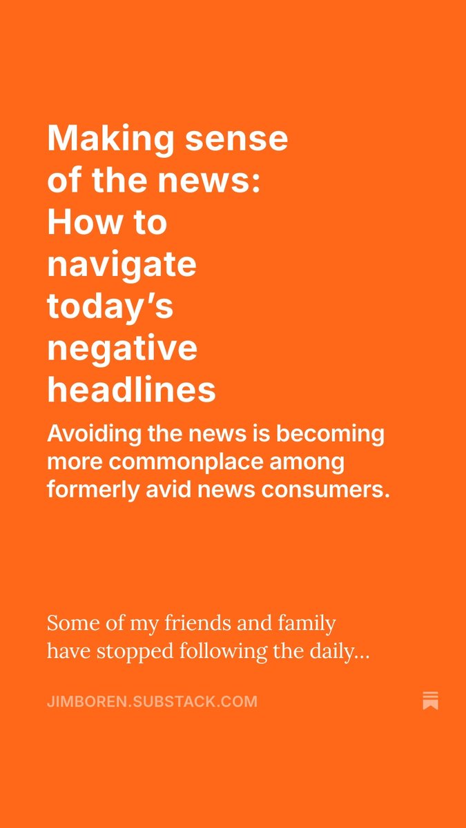 Institute for Media and Public Trust (@institute_trust) on Twitter photo Do you or your loved ones steer clear of the news? Here are some simple ways to stay informed without getting trapped in the constant swirl of negative headlines. jimboren.substack.com/p/making-sense… <a href="/spj_tweets/">Society of Professional Journalists</a> <a href="/NiemanLab/">Nieman Lab</a> <a href="/CNPAservices/">CA News Publishers Association</a> Do you or your loved ones steer clear of the news? Here are some simple ways to stay informed without getting trapped in the constant swirl of negative headlines. jimboren.substack.com/p/making-sense… <a href="/spj_tweets/">Society of Professional Journalists</a> <a href="/NiemanLab/">Nieman Lab</a> <a href="/CNPAservices/">CA News Publishers Association</a>