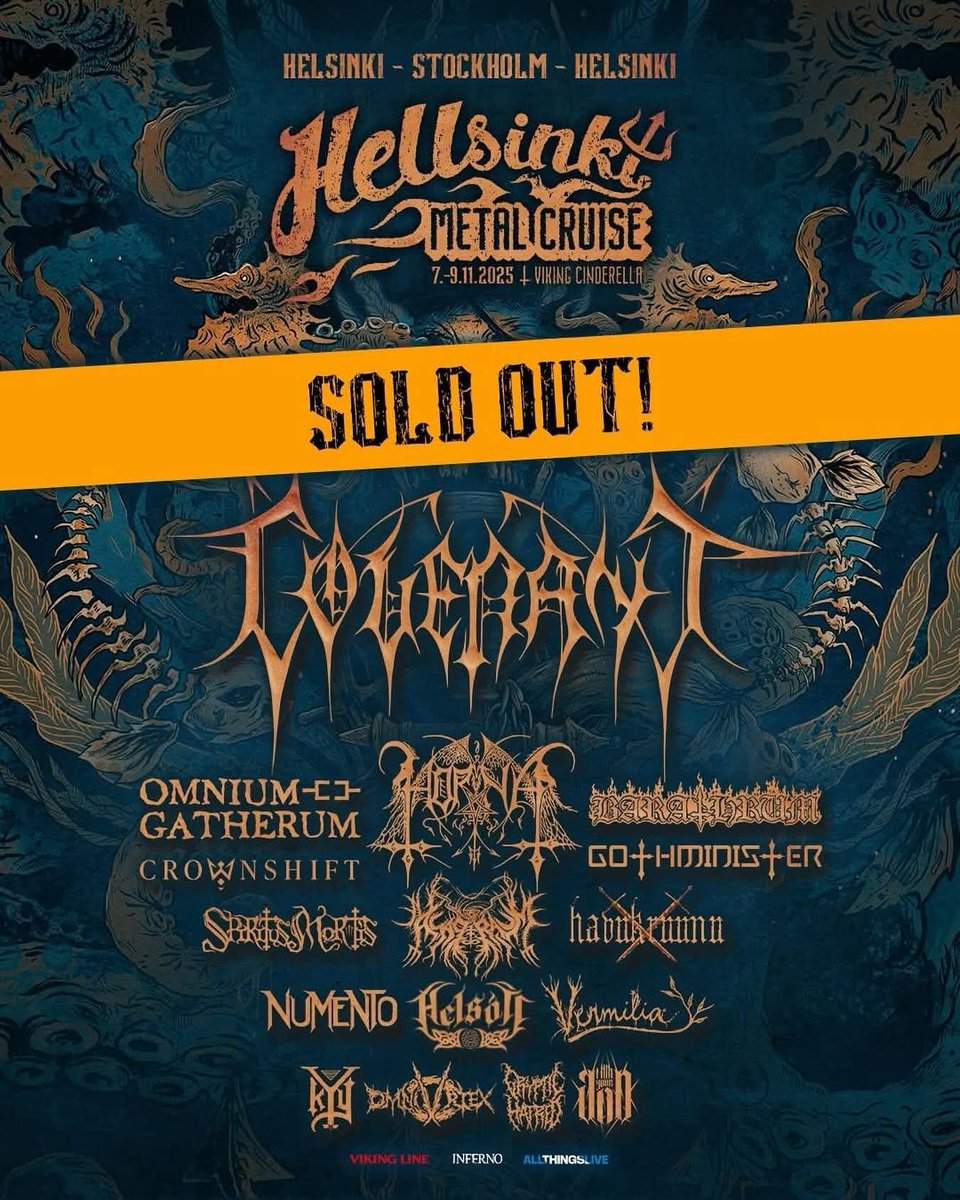 helsottmetal's tweet photo. And just like that...SOLD OUT!
Hellsinki Metal Festival
Helsott
#PAGANMETAL
#hellsinkimetalcruise
#deanguitars
#dunlopusa
#scorpionpercussion https://t.co/7R24LDMT3a