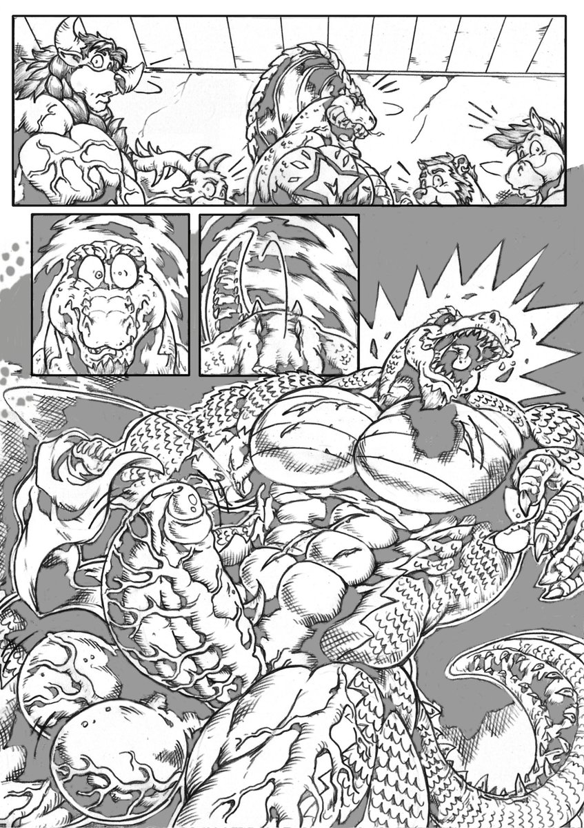 FurryMuscles's tweet photo. We are super excited to announce that Disciples of Iron is now in digital format!  We are about as excited as Sobek is!  

Promise you won’t be disappointed!  

https://t.co/munPJQCD6u

#bara #disciplesofiron #muscleworship #musclegrowth https://t.co/H9DiHxylL9