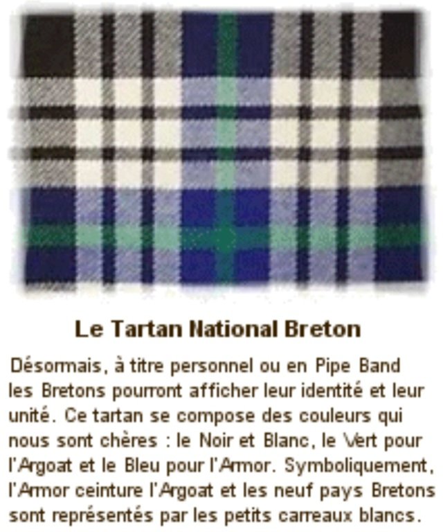Le tartan national breton. 
In kilt we trust 🤍🖤