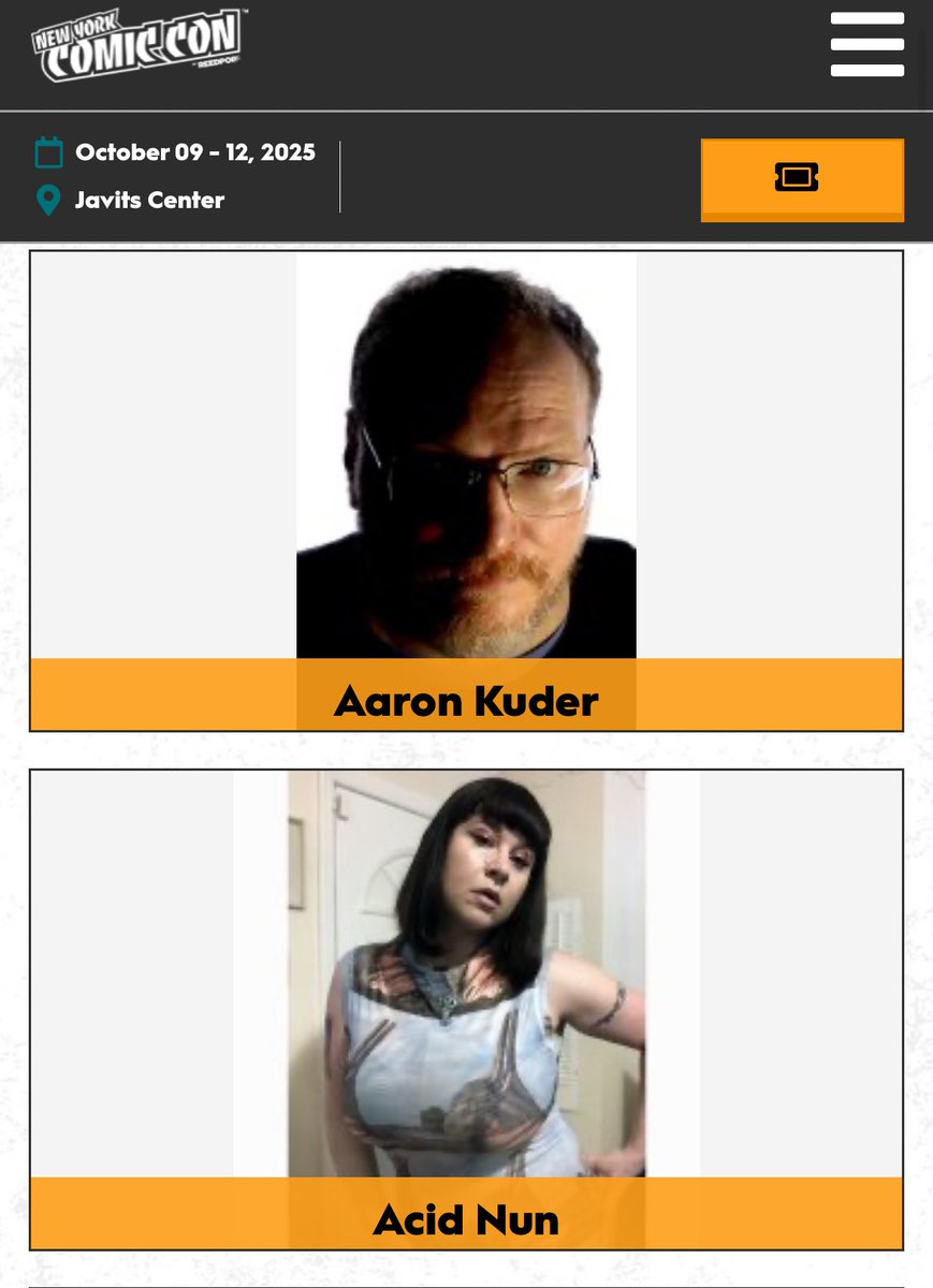 Cool seeing <a href="/corinnehalbert/">Corinne Halbert 💀🔮🦂</a> is gonna have a table at NYCC