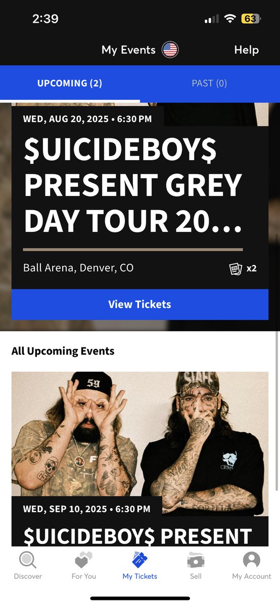 got pit tickets for Denver and Albuquerque 🥳