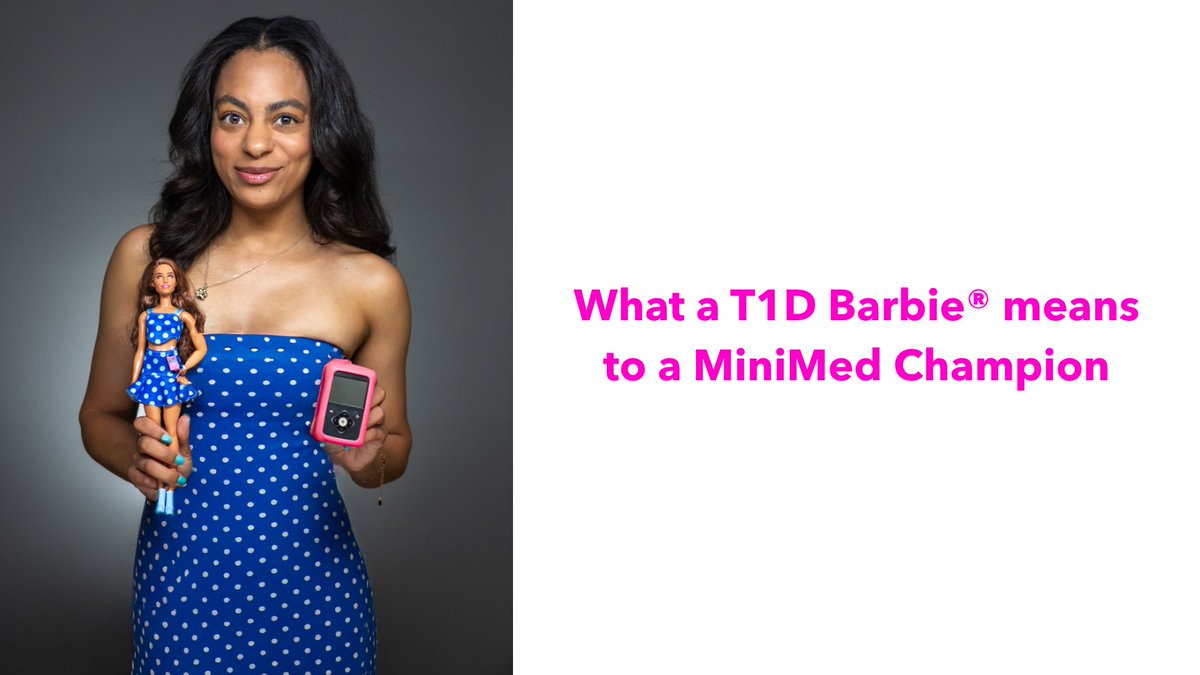 Hear how the #T1DBarbie has impacted the diabetes community, and #MiniMedChampion Monique: bit.ly/41K5pRp

#MiniMed780G system is for type 1 ages 7 and over. Prescription required. WARNING: Do not use SmartGuard™ feature for people who require less than 8 units or more