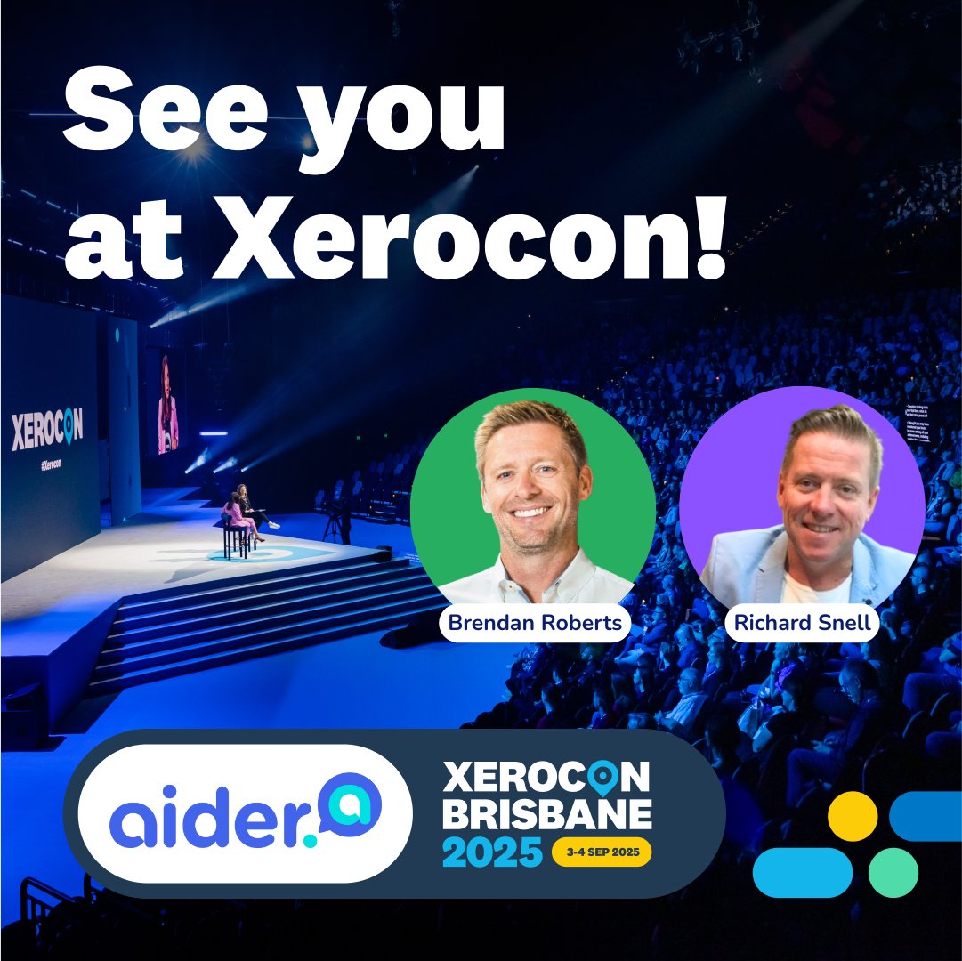 AskAider's tweet image. ⚡We’re packing our bags for Xerocon 2025! 👜🛩️😎 Brendan and Richard are looking forward to seeing familiar faces and meeting new ones!
📅 3 - 4 Sept 2025
📍 Brisbane, Australia
#Xerocon #Xerocon2025 #AccountingCommunity #AccountingTechnology #AiderAI #AIinAccounting #Xero