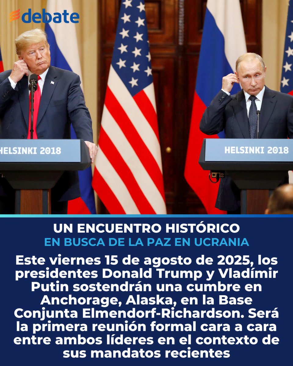 faraujo01's tweet image. El mundo 🌎 a la expectativas de la histórica reunión este viernes de @DonaldTrump y @BladimirPutin_, en Anchorage, Alaska. #DonaldTrump #Putin 
#DonaldTrumpyPutin #Alaska 
#Ucrania @DelisHerasme