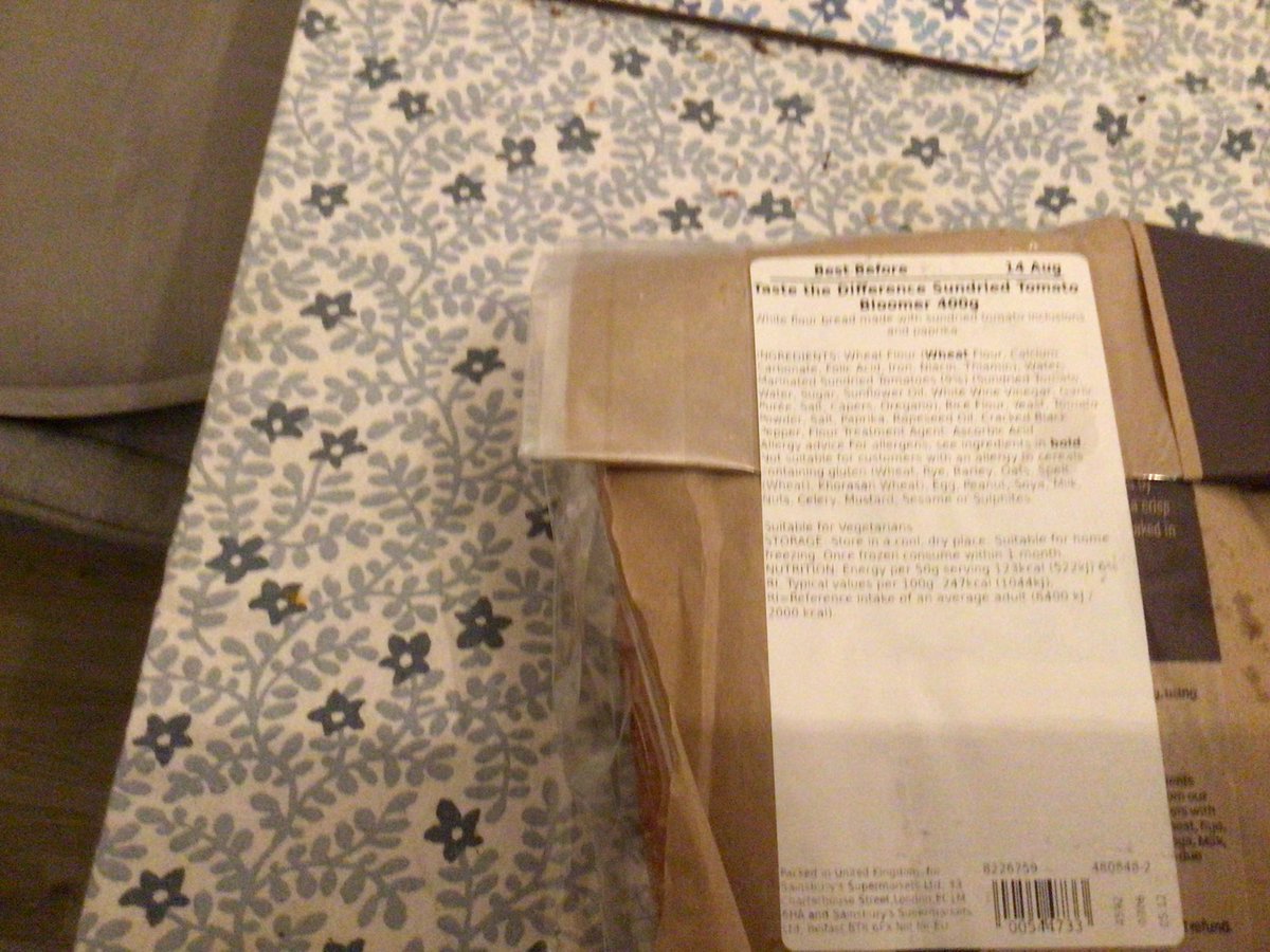 <a href="/sainsburys/">Sainsbury's</a> received delivery at 21.32 and are not satisfied.A few items 1 being seafood was about to go off in less than 3 hours which I returned. As there was a lot to check we didn’t realise the 2 breads are dated 14th &amp; 15th but the driver had just left. Can I have a refund