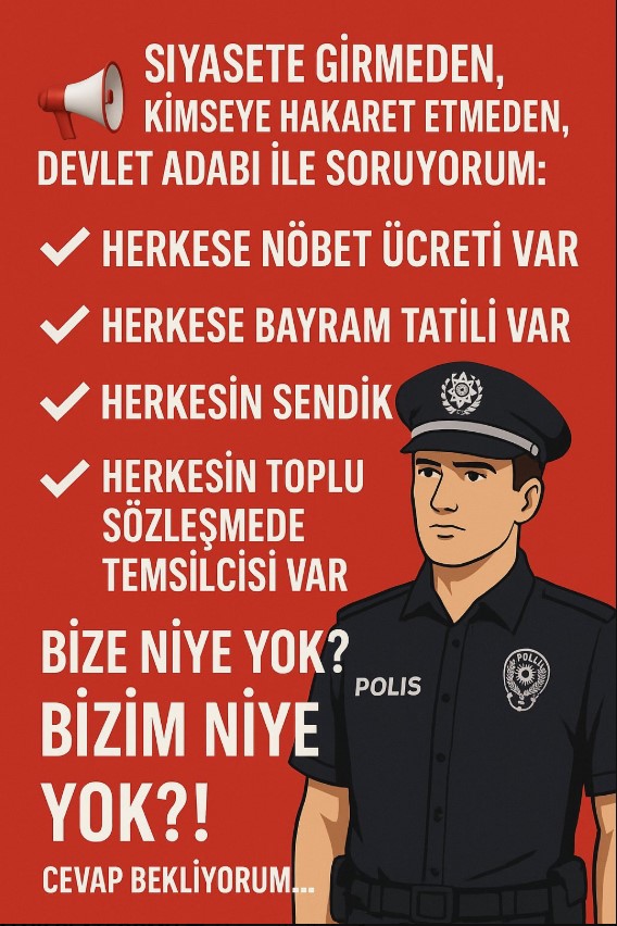 aykal_ibrahim13's tweet photo. Polis Kimseden fazla bir şey istemiyor.

✅KANUNLA GÜVENCE ALTINA alınmış mesai saatleri.

✅160 saat üzeri Saat başı olarak FAZLA MESAİ ÜCRETİ ve GECE NÖBET ÜCRETİ.

✅Taban MAAŞA ZAM.

✅Toplu SÖZLEŞME GÖRÜŞMELERİNDE temsil hakkı.SENDİKAL hak istiyor.

#PolislerSusmayacak https://t.co/qMoTS3jixC