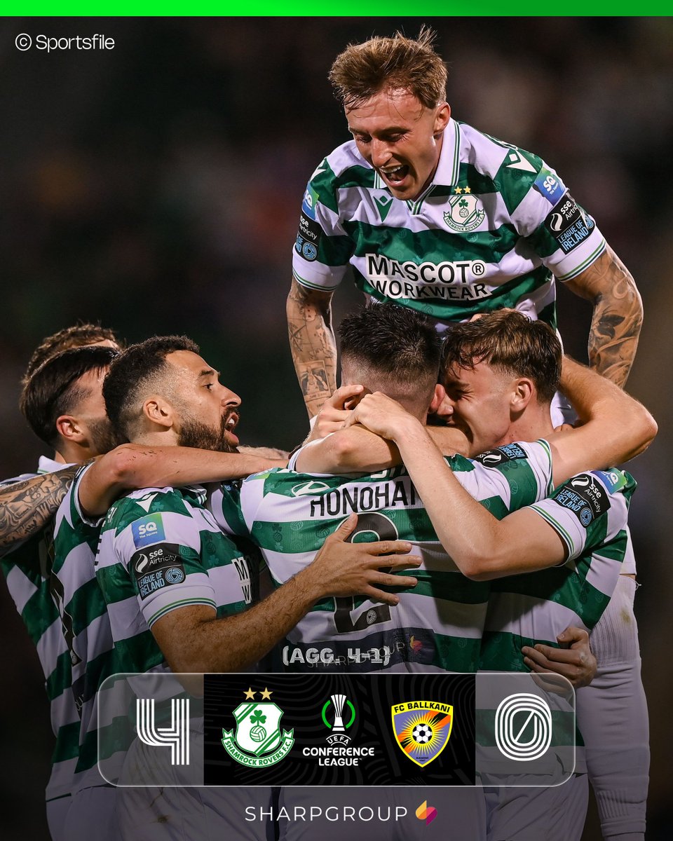 Shamrock Rovers FC (@shamrockrovers) on Twitter photo An emphatic European performance 🤩
#RoversInEurope || <a href="/sharp_security/">Sharp Group Fire & Security Services🔥</a> An emphatic European performance 🤩
#RoversInEurope || <a href="/sharp_security/">Sharp Group Fire & Security Services🔥</a>