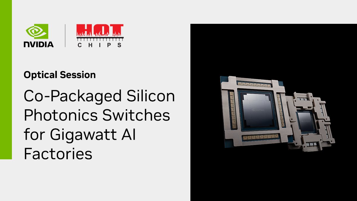 🌐 Ready to see what’s shaping the next wave of AI data centers at #HotChips?

These sessions spotlight cutting-edge innovation from NVIDIA:

⚡ “NVIDIA ConnectX-8 SuperNIC: A Programmable RoCE Architecture for AI Data Centers”: Double your bandwidth, simplify system
