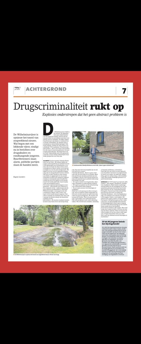 Drugscriminaliteit rukt op, ook in Baarn. We moeten hard optreden tegen criminelen en investeren in kansen voor jongeren. Veiligheid begint bij perspectief. Ik laat dit niet los.

#Baarn #veiligheid #PvdA #drugscriminaliteit #preventie