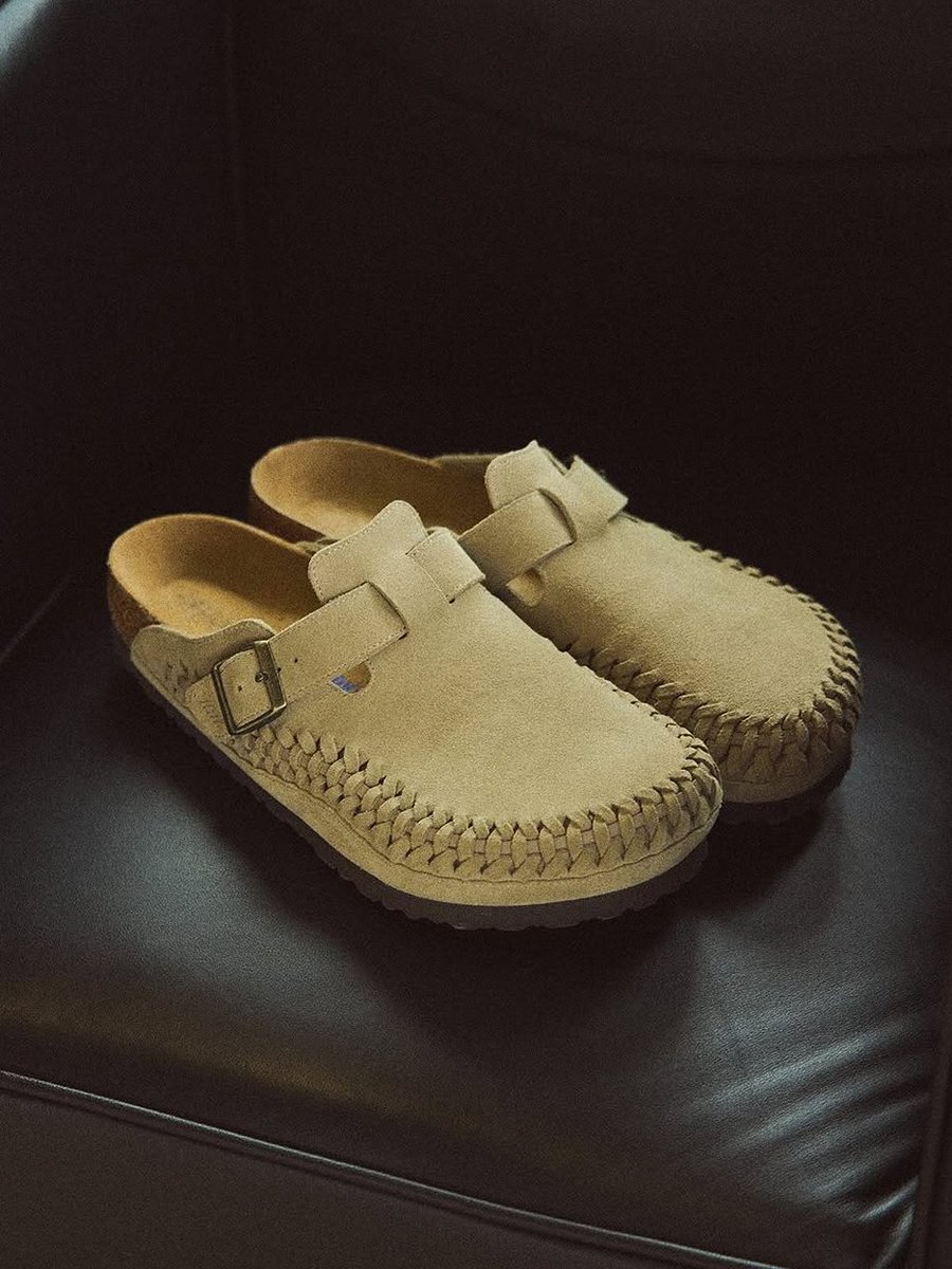 ModernNotoriety's tweet image. Kith x Birkenstock Boston Braided 👀