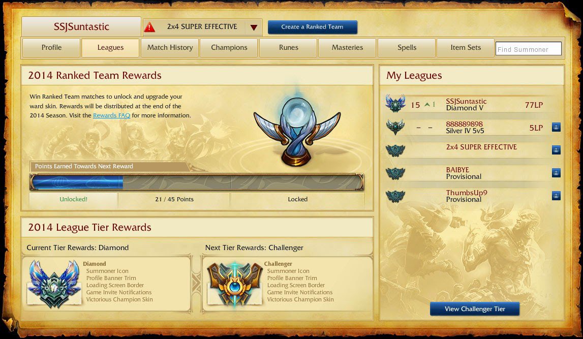 Jeiku (@loljeiku) on Twitter photo Hey <a href="/drewlevin/">Drew Levin</a> , would the team be open to considering bringing back Ranked 5v5 teams? It functioned differently from flexq and fundamentally prevented things like account sharing and boosting from occurring, which are the main issues with flex atm.
Here are some old pics Hey <a href="/drewlevin/">Drew Levin</a> , would the team be open to considering bringing back Ranked 5v5 teams? It functioned differently from flexq and fundamentally prevented things like account sharing and boosting from occurring, which are the main issues with flex atm.
Here are some old pics