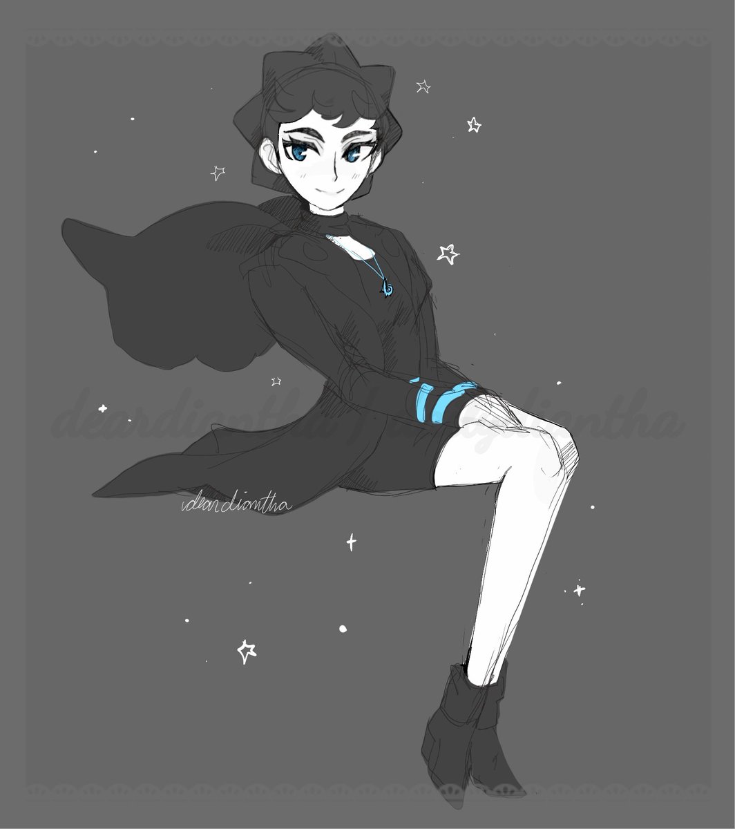 𝓭𝓪𝔂  𝟑𝟕 🪽
     Diantha in black 🖤  
   ❥ illus. by our admin 👑